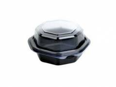 Plastbakke Octaview m/l&aring;g 8-kantet 118x118x60mm 200ml 375stk/kar