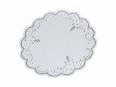 Kandeunderlag 18cm 7-lags hvid rund 250stk/pak