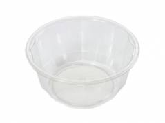 Plastbakke 16-kantet salatsk&Atilde;&yen;l R-PET klar 1428ml 300stk/kar