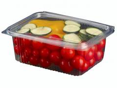 Plastbakke m/h&Atilde;&brvbar;ngslet l&Atilde;&yen;g PET 182x142x70mm 1000ml 400stk/kar