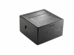 Termo skumkasse EPP pizza m/l&Atilde;&yen;g sort yder 410x410x237mm 21,5l