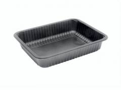 Plastbakke PP Sort 220x171x42mm 1185ml 608stk/kar