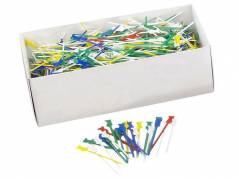 Pindemadspinde kokke plastik ass. farver 1000stk/pak