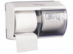 Dispenser t/toiletpapir 2 rul transparent front