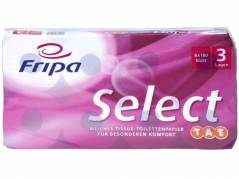 Toiletpapir Select 3-lags hvid 10cmx23,4m 180ark 48rul/kar