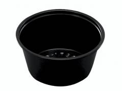 Dressingb&aelig;ger 90ml/3 oz &Oslash;74x32mm sort PP 250stk/pak