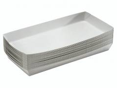 P&Atilde;&cedil;lsebakke m/kant 200x90x20mm hvid u/tryk 5x100stk/pak