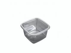 Plastbakke 4057 firkantet APET klar 102x102x57mm 350ml 520/kar