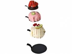 Kagepalet m/hank rund &oslash;78mm sort 100stk/pak