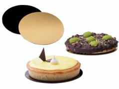 Kagepap guld/sort &Atilde;&tilde;18cm kraftig 100stk/pak