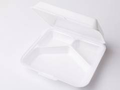 Skumbakke hvid 3-rums m/l&Atilde;&yen;g 240x215x70mm 300stk/pak