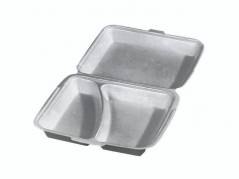 Skumbakke hvid 2-rums m/l&Atilde;&yen;g 240x215x70mm 300stk/pak