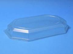 L&Atilde;&yen;g/t Cateringfad mellem oval 465x315x63mm klar 50stk/kar
