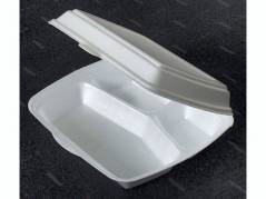 Skumbakke hvid 3-rums m/l&Atilde;&yen;g 240x195x75mm 250stk/pak