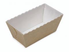 Bageform rektangul&Atilde;&brvbar;r beige 80x40x40mm 1350stk/pak