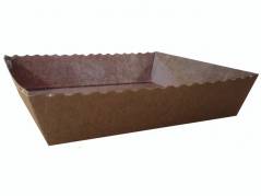 Bageform brun 150x140x37mm 480stk/pak