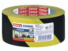 Tape tesa advarselstape PVC 50mmx66m gul/sort