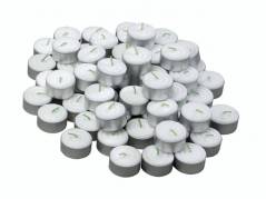 Fyrfadslys &Oslash;3,5 cm hvid 6 timer 100stk/pak