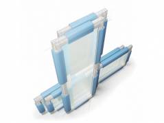 PE-profiler U 45-70 bl&aring; 22x2m=44m/kar lange ben