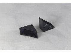 Hj&Atilde;&cedil;rnebeskytt. plast 4-sidet sort 50x50x28mm 1000stk/kar
