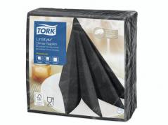 Serviet Tork Linstyle sort 39x39cm 1/4 fold 50stk/pak
