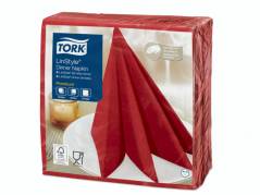 Serviet Tork Linstyle r&Atilde;&cedil;d 39x39cm 1/4 fold 50stk/pak