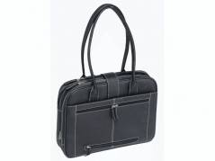 Computertaske Pierre Lady l&aelig;der sort med 2 rum 612310