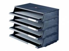 Brevbakker Twin Panorama sort 2100-1 4bakker/stk