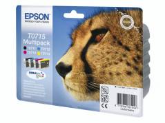 Bl&Atilde;&brvbar;kpatron Epson T0715 4-pack D78/82/DX4XXX/50XX/60XX m.fl.