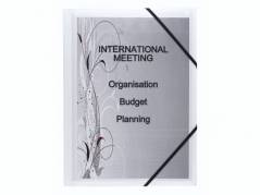 Plastmappe A4 hvid Opaque m/elastik Polyvision