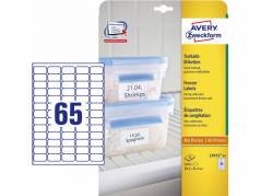 Fryselabel Avery 38,1x21,2mm 65stk/ark 25ark/pak L7971-25