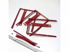 B-binder m. overligger og etiket r&oslash;d  100 stk/pak