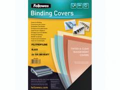 Plastforside Fellowes 240mic sort A4 PP 100stk/pak