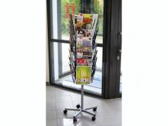 Brochureholder TWIN Agenda A4 32 fag t/gulv &Atilde;&tilde;510xH1475mm