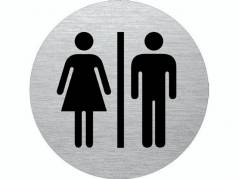 Skilt D & H toilet &Atilde;&tilde;:75mm aluminium
