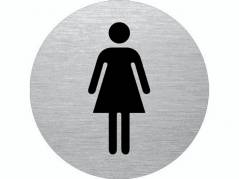Skilt Dametoilet &Atilde;&tilde;:75mm aluminium