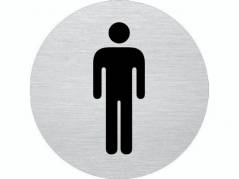 Skilt Herretoilet &Atilde;&tilde;:75mm aluminium