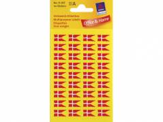 Etiket Avery flag dansk 9x16mm 144stk/pak