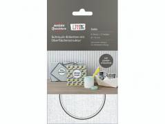 Etiket Avery m/l&Atilde;&brvbar;rredstruktur permanent &Atilde;&tilde;73mm 8stk/pak