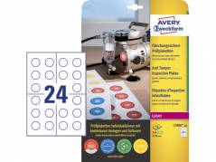 Etiket Avery t/inspektionsdato hvid &Atilde;&tilde;30mm 240stk/pak