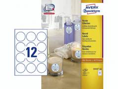 Etiket &Atilde;&cedil;60mm hvid 12stk/ark 100ark/pk L3416-100