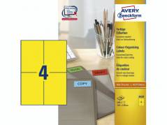 Etiket Avery gul 105x148mm 400stk/pk 3459