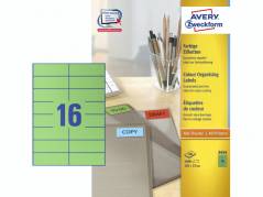 Etiket Avery gr&Atilde;&cedil;n 105x37mm 1600stk/pk