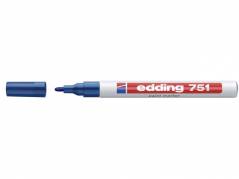 Marker Edding 751 permanent bl&Atilde;&yen; rund spids1-2mm 10stk/pk