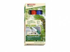 Marker Edding 21 ECOLINE ass. perm. 1,5-3mm rund spids 4stk