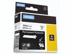 Dymo RhinoPro perm. polytape 19mmx3.5m sort/hvid