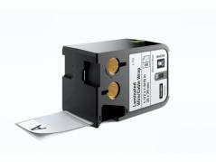 Labeltape DYMO XTL 38x39mm sort p&aring; hvid lamineret t/kabel