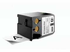 Labeltape DYMO XTL 54mmx7m sort p&aring; hvid vinyl universal