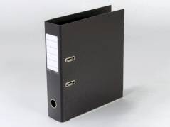 Brevordner sort A4 75mm ryg metalskinne