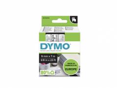 Tapekasette DYMO D1 Sort/Klar 9mmx7m